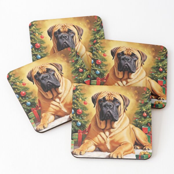 Item preview, Bullmastiff Dog Christmas Xmas Portrait  designed and sold by ChaosReigns91.