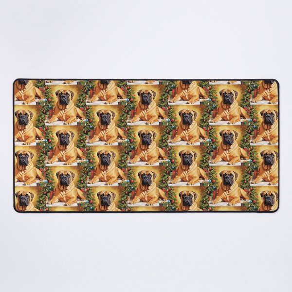 Item preview, Bullmastiff Dog Christmas Xmas Portrait designed and sold by ChaosReigns91.