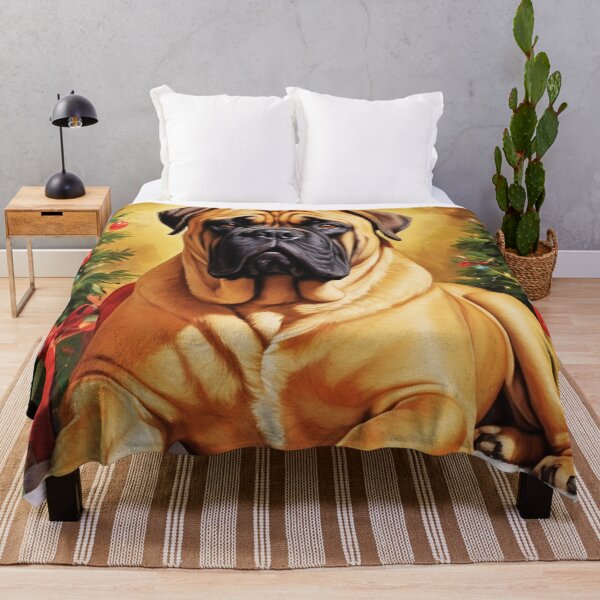 Item preview, Bullmastiff Dog Christmas Xmas Portrait designed and sold by ChaosReigns91.
