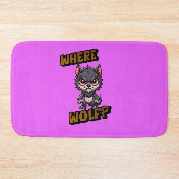 Item preview, Where Wolf?  -  Fluffers a fuzzy lovable Werewolf out hunting for candy on Halloween designed and sold by 3DAF.