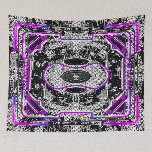 Item preview, conceptual digital illustration firewall interface Reality toxic Cyberpunk style - purple neon designed and sold by JVNS.