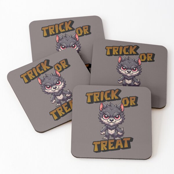 Item preview, Trick or Treat -  Fluffers a fuzzy lovable Werewolf out hunting for candy on Halloween designed and sold by 3DAF.