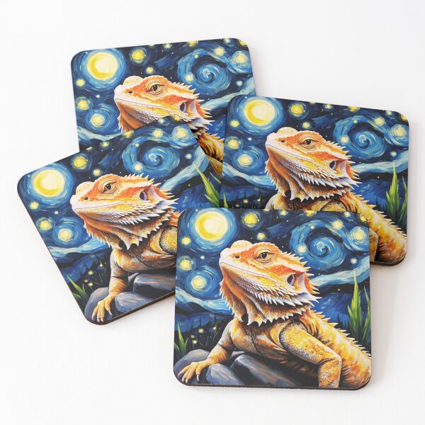 Item preview, Bearded Dragon Starry Night Portrait  designed and sold by ChaosReigns91.