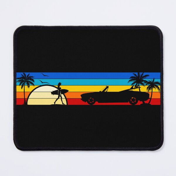 Item preview, Corvair Convertible 1965 1966 1967 1968 1969 Surfer Girl Sunset Beach Vintage Style designed and sold by FlatSixGraphics.