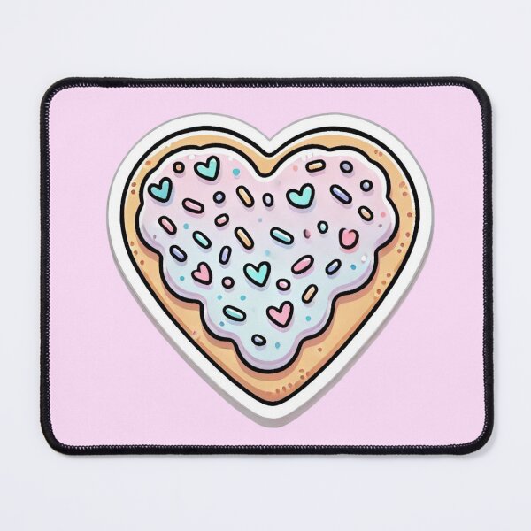 Item preview, Cozy Cute Pastel Heart Cookie With Sprinkles designed and sold by Bug-and-Dove.
