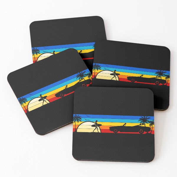 Item preview, Corvair Convertible 1965 1966 1967 1968 1969 Surfer Girl Sunset Beach Vintage Style designed and sold by FlatSixGraphics.