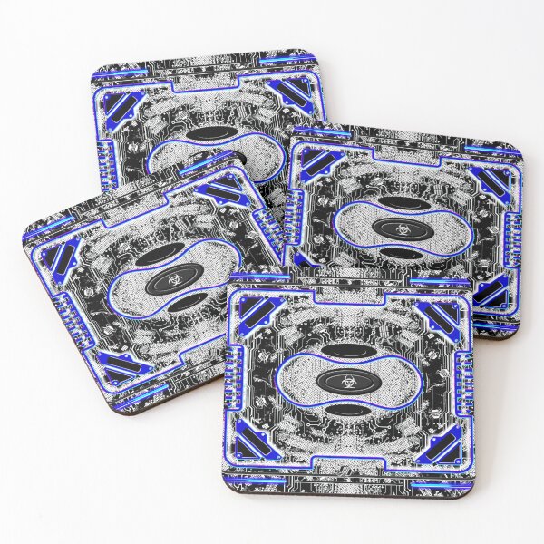 Item preview, conceptual digital illustration firewall interface Reality toxic Cyberpunk style - blue neon designed and sold by JVNS.