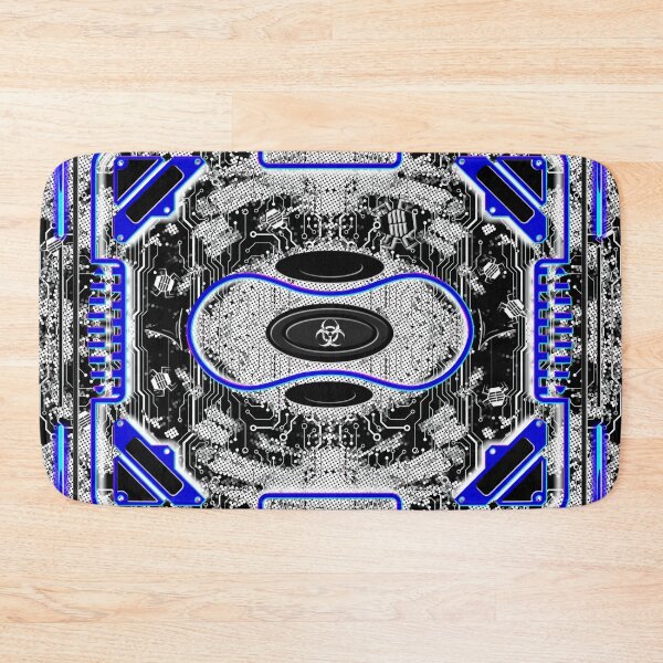 Item preview, conceptual digital illustration firewall interface Reality toxic Cyberpunk style - blue neon designed and sold by JVNS.