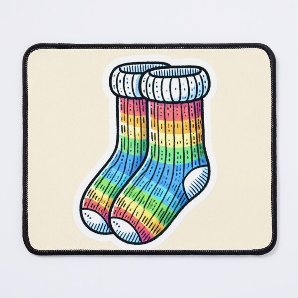 Item preview, Cute Cozy Rainbow Socks designed and sold by Bug-and-Dove.