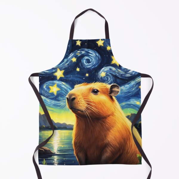 Item preview, Capybara Starry Night Portrait designed and sold by ChaosReigns91.