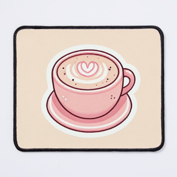 Item preview, Cozy Cute Pink Latte designed and sold by Bug-and-Dove.