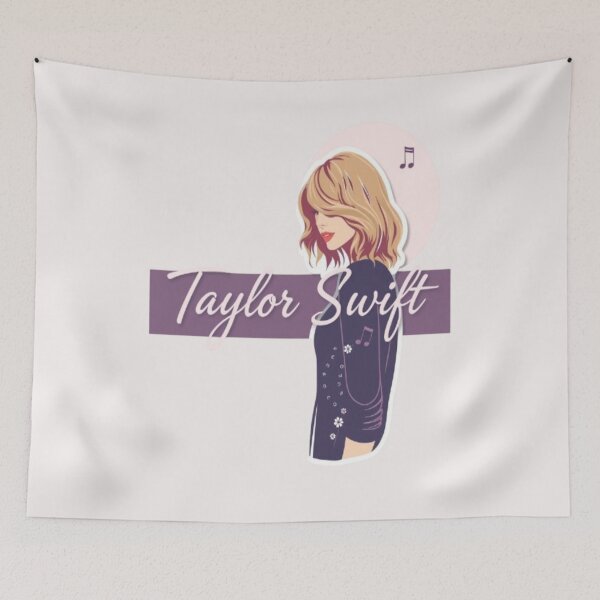 Aperçu de l'œuvre Autocollants élégants avec inscription « Taylor » en pastel et accents floraux créée et vendue par ColorsSoul ⭐️⭐️⭐️⭐️⭐️.