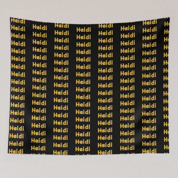 Item preview, Golden Balloon Heidi Name Label (Black) designed and sold by NormadWorld.