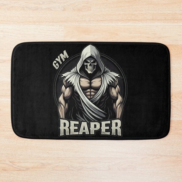Aperçu de l'œuvre Gym Reaper Fitness Halloween Skeleton Entraînement Musculation créée et vendue par studiopekepeke.