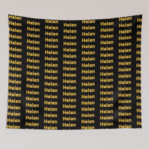 Item preview, Golden Balloon Helen Name Label (Black) designed and sold by NormadWorld.