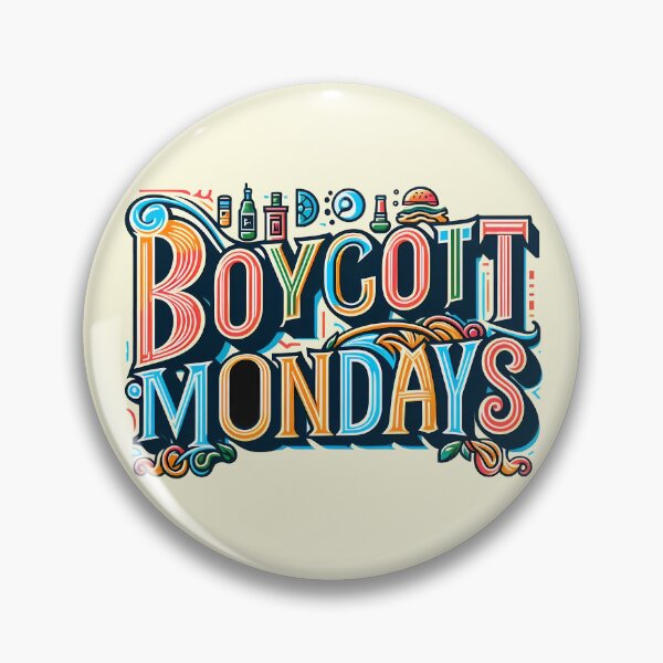 Item preview, Boycott Mondays, typography designed and sold by maxmaj.