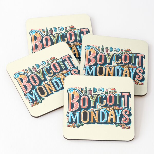 Item preview, Boycott Mondays, typography designed and sold by maxmaj.