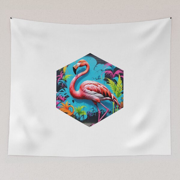 Item preview, Funky Flamingo Graffiti designed and sold by AbsoluteA.