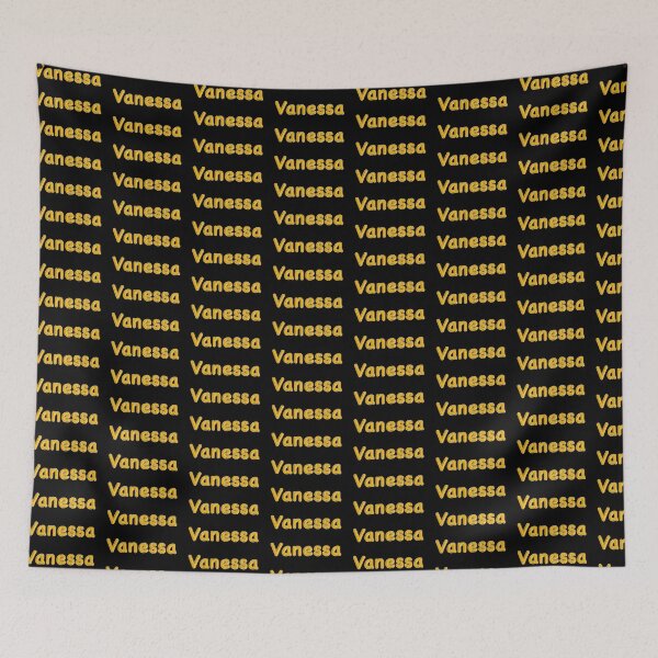 Item preview, Golden Balloon Vanessa Name Label (Black) designed and sold by NormadWorld.