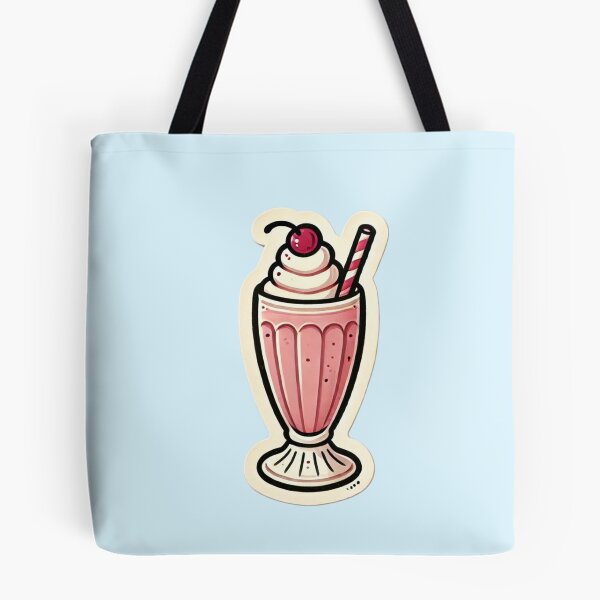 Item preview, Cute Pink Strawberry Milkshake designed and sold by Bug-and-Dove.