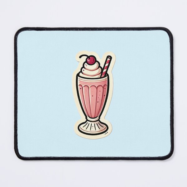 Item preview, Cute Pink Strawberry Milkshake designed and sold by Bug-and-Dove.