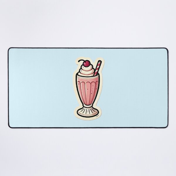 Item preview, Cute Pink Strawberry Milkshake designed and sold by Bug-and-Dove.