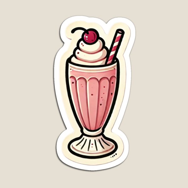Item preview, Cute Pink Strawberry Milkshake designed and sold by Bug-and-Dove.
