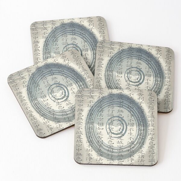 Item preview, Palette Knife Art with Zen Ripples and Heart Sutra designed and sold by SakuraJapanArt.