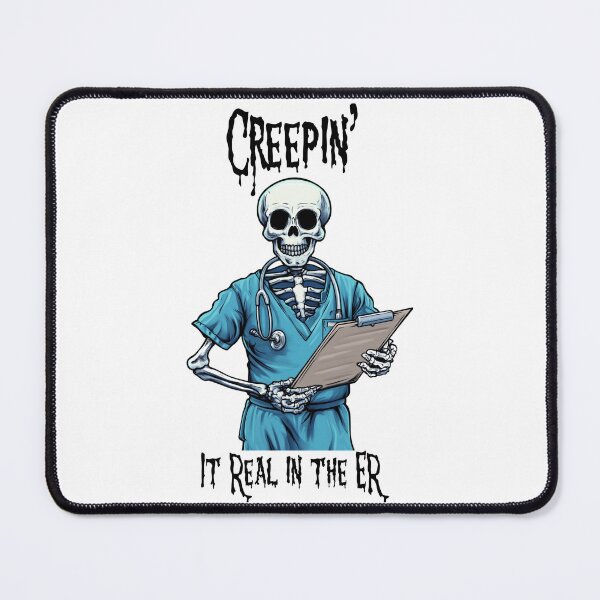 Item preview, Creepin it Real in the ER, Medical Halloween Spooky Skeleton designed and sold by Bliss Find And Design.