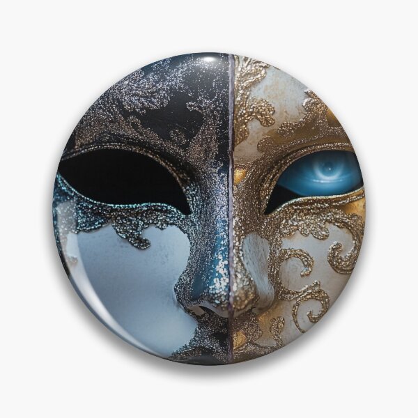 Item preview, Venetian masquerade split mask print designed and sold by dcrc.