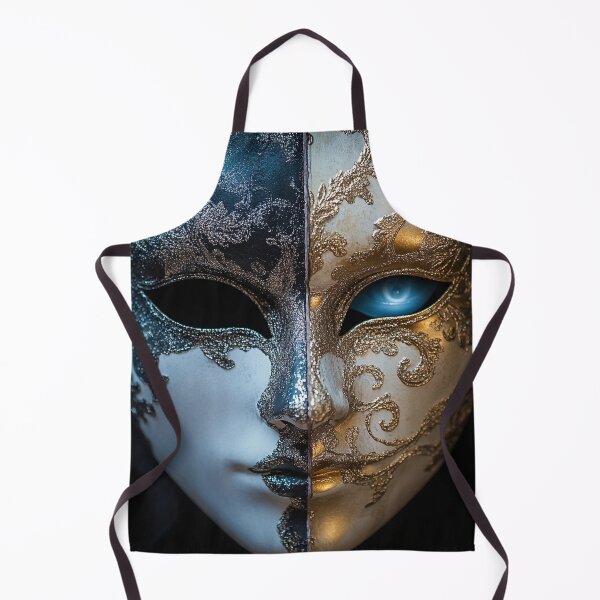 Item preview, Venetian masquerade split mask print designed and sold by dcrc.