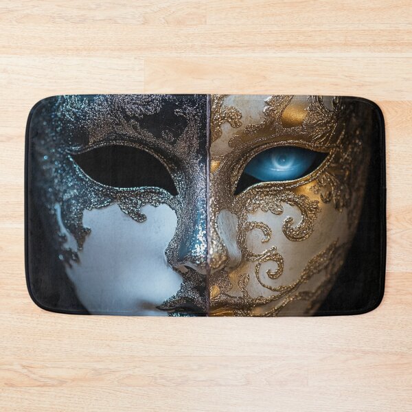 Item preview, Venetian masquerade split mask print designed and sold by dcrc.