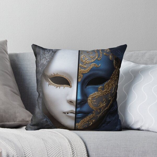 Item preview, Venetian masquerade split mask print designed and sold by dcrc.