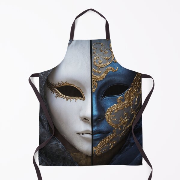 Item preview, Venetian masquerade split mask print designed and sold by dcrc.