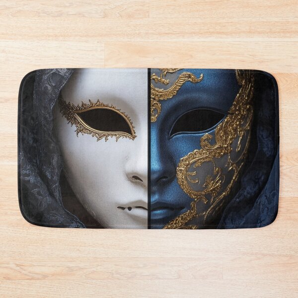 Item preview, Venetian masquerade split mask print designed and sold by dcrc.