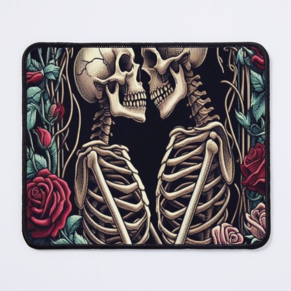 Item preview, Gothic Kissing Skeleton Love: Romantic Horror Skull Bones Design designed and sold by ArtVibeX.