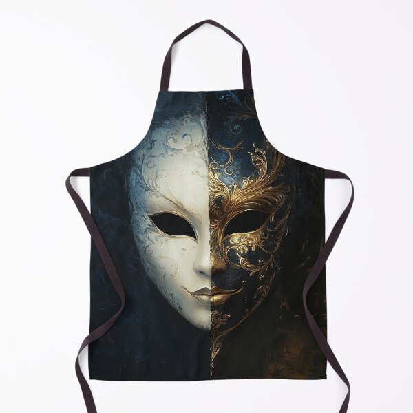 Item preview, venetian masquerade split mask print designed and sold by dcrc.