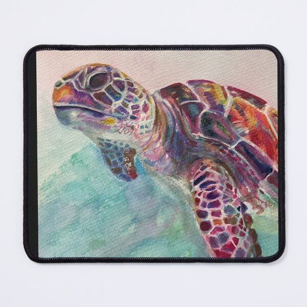 Item preview, Turtle Loggerhead watercolour (sideview)  designed and sold by Karin McCombe Jones.