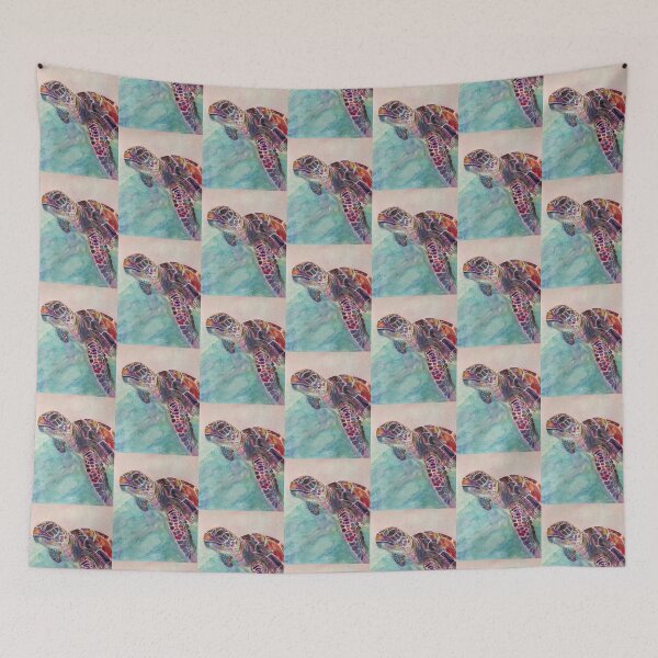 Item preview, Turtle Loggerhead watercolour (sideview)  designed and sold by Karin McCombe Jones.