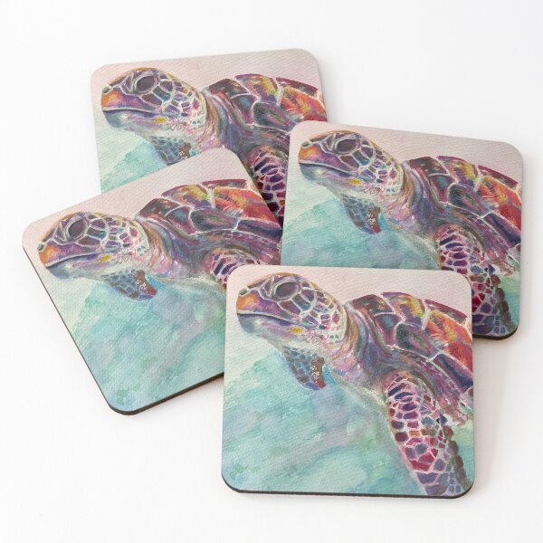Item preview, Turtle Loggerhead watercolour (sideview)  designed and sold by Karin McCombe Jones.