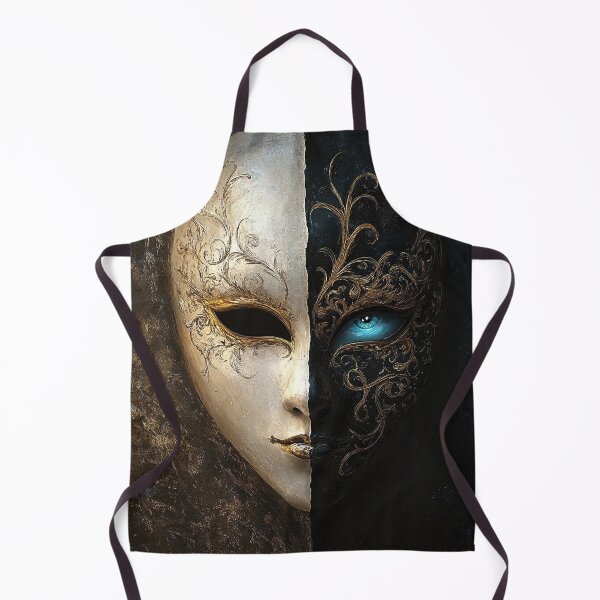 Item preview, venetian masquerade split mask print designed and sold by dcrc.