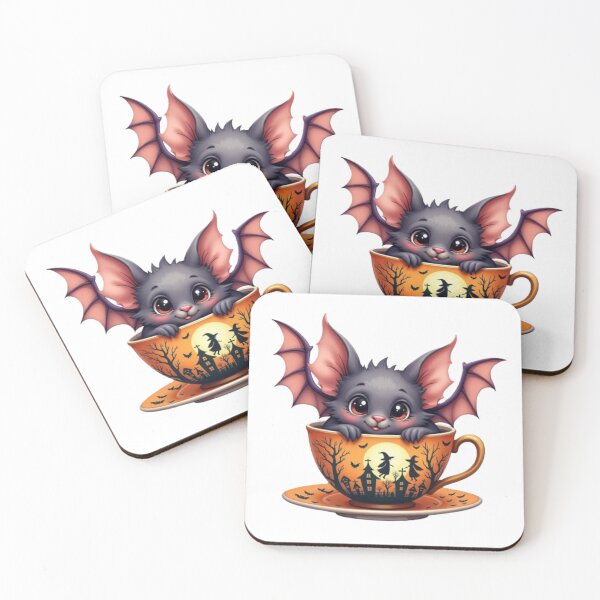 Item preview, Halloween bat inside a coffee cup designed and sold by JonysCreativeDesigns.
