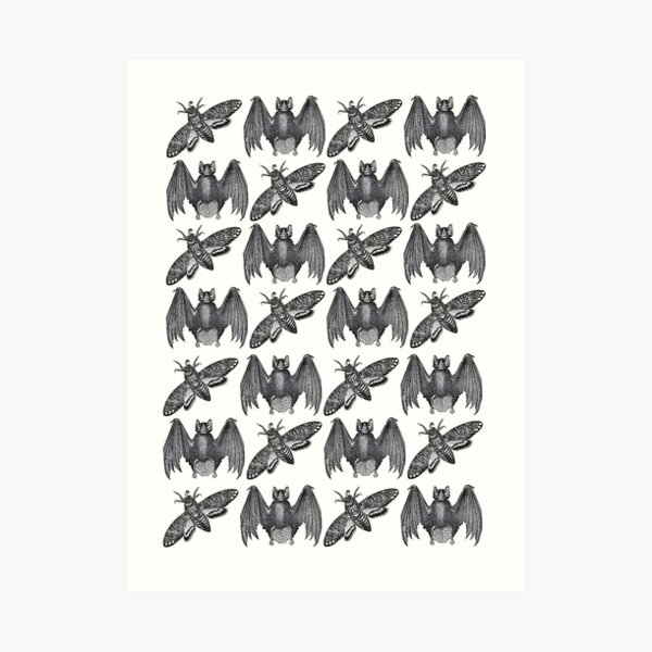 Bat Moth Art Print