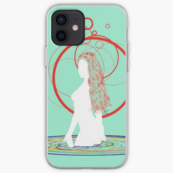 red hair in the water iPhone Soft Case