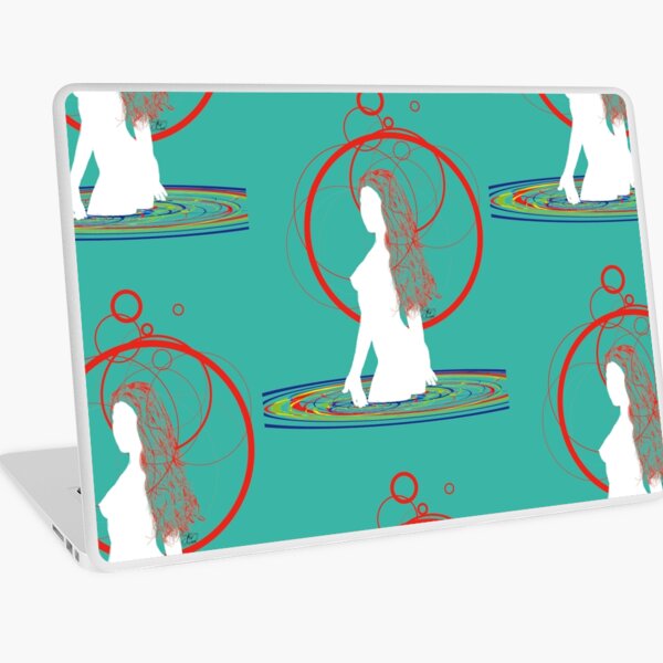 red hair in the water Laptop Skin