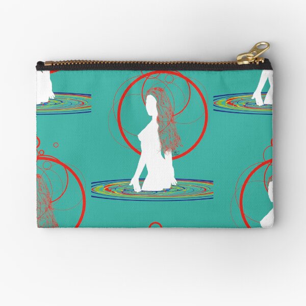 red hair in the water Zipper Pouch