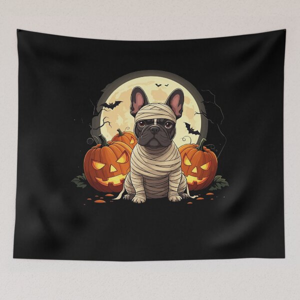Item preview, Spooky French Bulldog Mummy Full Moon - Halloween Dog designed and sold by studiopekepeke.
