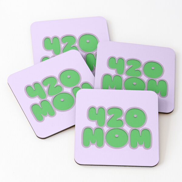 Item preview, 420 Mom - Green & Purple Bubble Letter Cutout designed and sold by wildeweed.