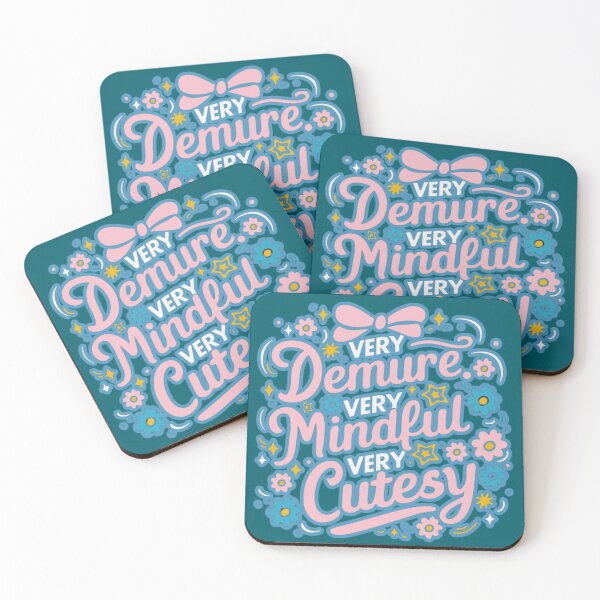 Item preview, Demure, Very Mindful, Cutesy Meme designed and sold by Allison Sharaf.