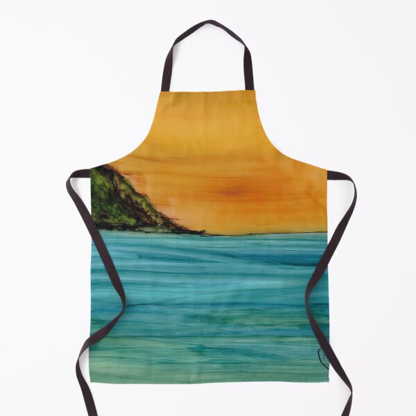 Item preview, Na Pali Coast Hanalei Bay Sunset Hawaii Alcohol Ink Painting by Debra Zeleznik designed and sold by Debra Zeleznik.